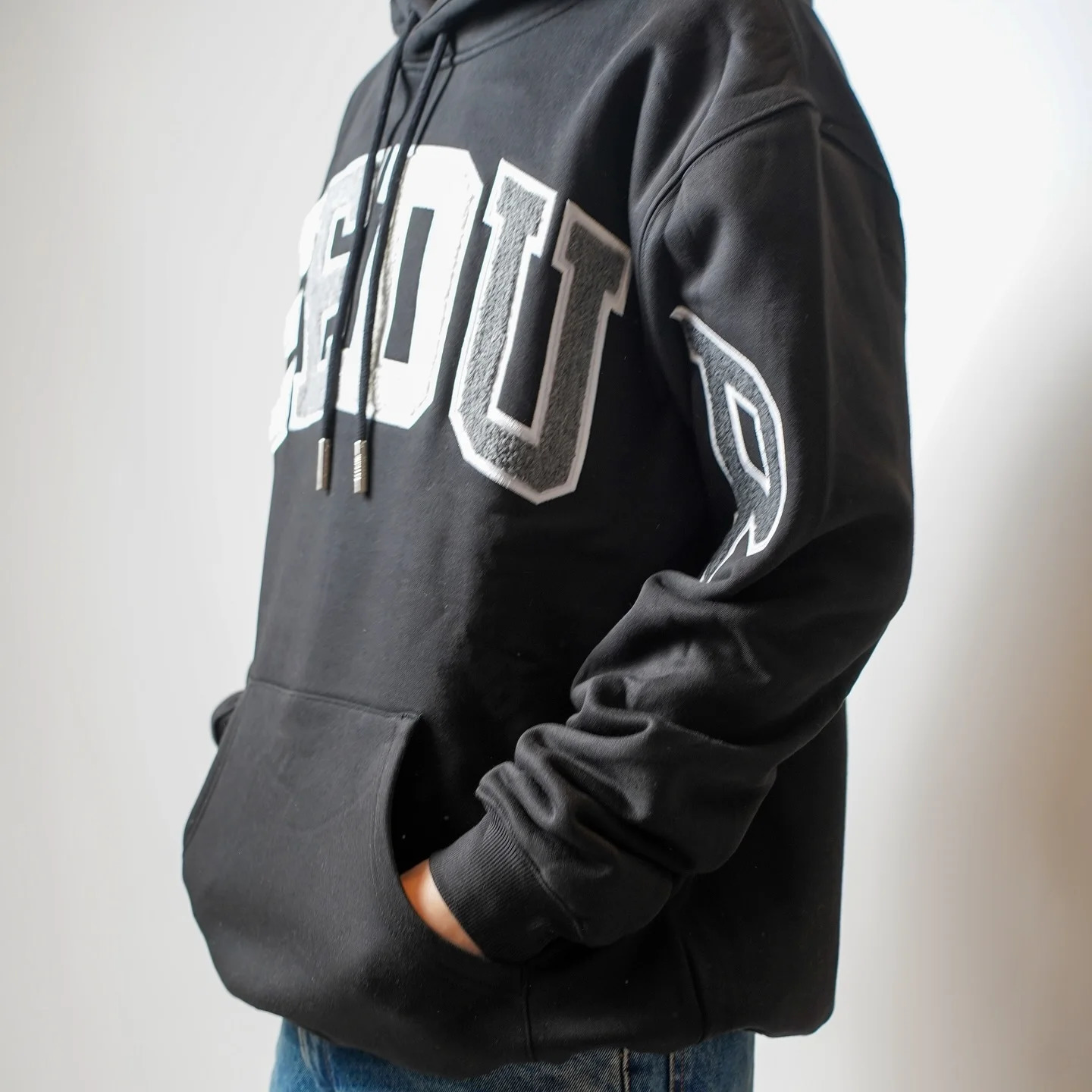 Retro Trendy Hip Hop Hoodie for Men Letter Flocking Embroidery Fashion Streetwear Y2k Sweatshirt Women Loose Pullover 250808