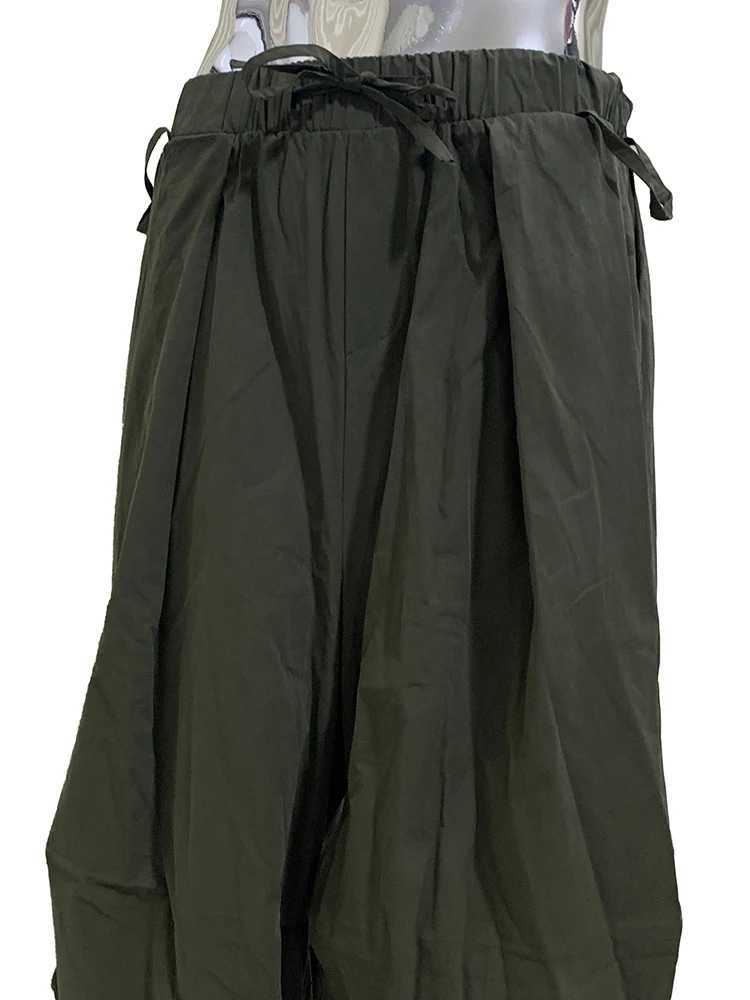 La Tarao Spring Autumn Long Oversized Baggy Wide Leg Pants Men Elastic Waist Drawstring Loose Casual Korean Fashion Clothes 2025 W250812