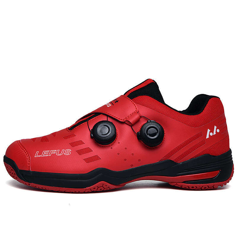 Badminton Double Rotating Buckle Automatic Lace Volleyball Men's Women's Big Red Indoor and Outdoor Free shipping Table Tennis Shoes