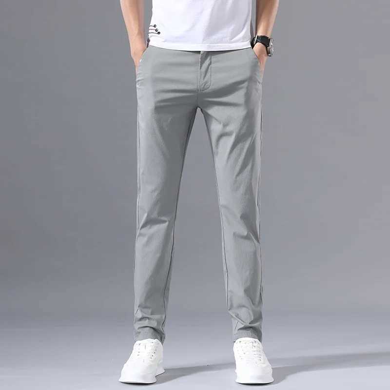 100% Cotton Stretch Golf Trousers Korean Fashion Mens Clothing Pants W250812