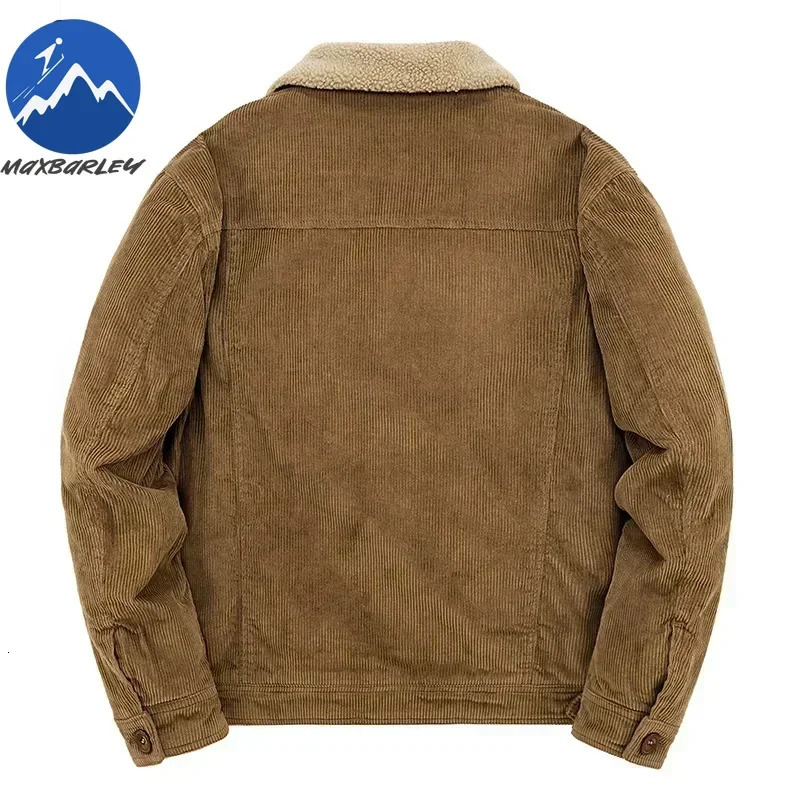Male Cotton Jackets Padded Warm Loose Parka Coat Corduroy Short Jacket Man Solid Fur Collar Windbreaker Winter Men Fleece Jacket 250811