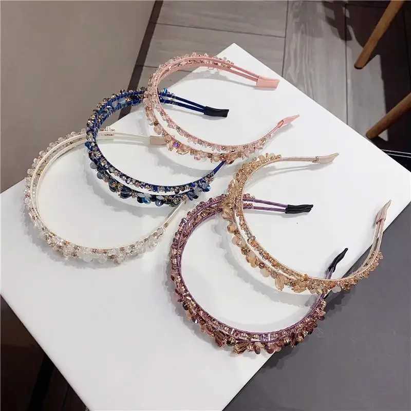 Handmade Bands Bling Crystal Metal Hairbands for Women Baroque Vintage Rhinestone Hair Jewelry Girls Hair Accessories X250812
