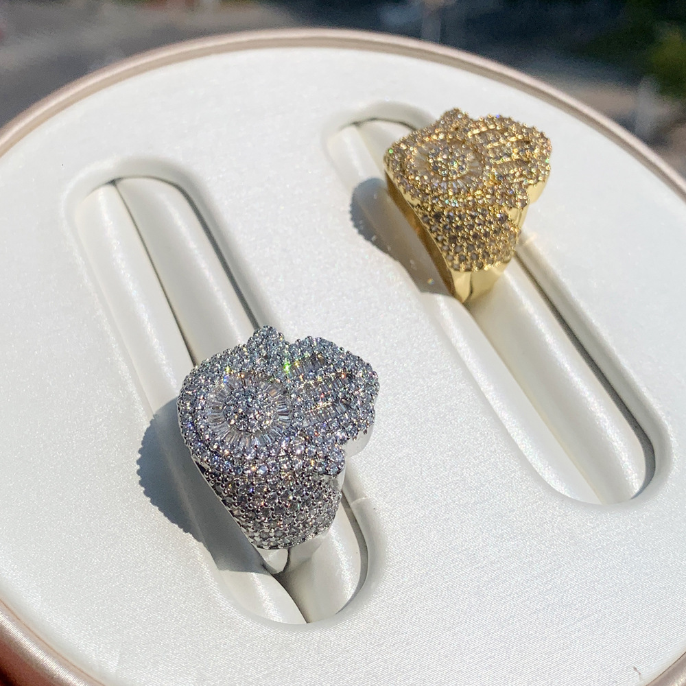 Pass Diamond Tester Hip Hop Bling D Color Moissanite Iced Out Mens Baguette Hamsa Hand Ring With 925 Sterling Silver GRA