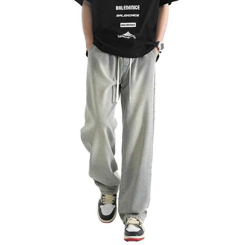 2025 Spring/Summer New Retro Mens Loose Jeans Korean Fashion Starry Sky Pattern Straight Tube Casual Pants Mens High Street Style W250812