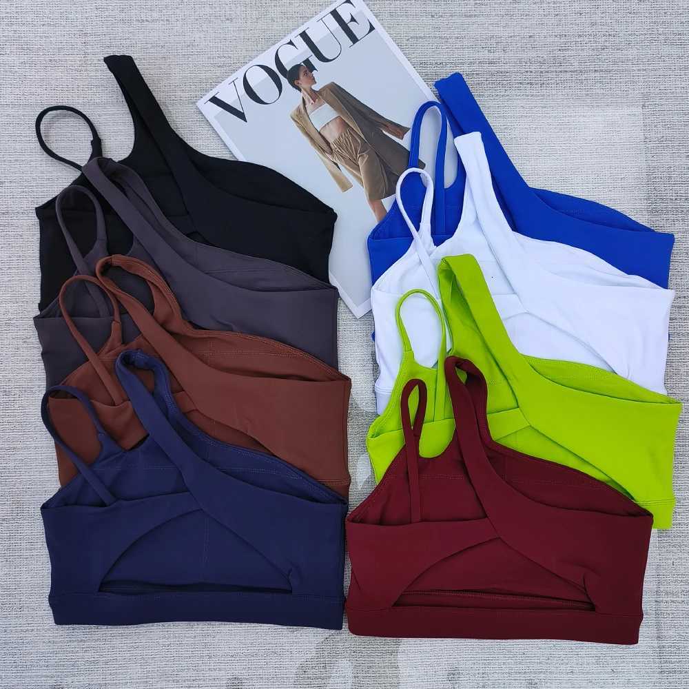 High Stretch Comfy One-Shoulder Sports Bra Underwear Women Bralette Fitness Gym Top Women Bra Running Workout Clothing Z250812