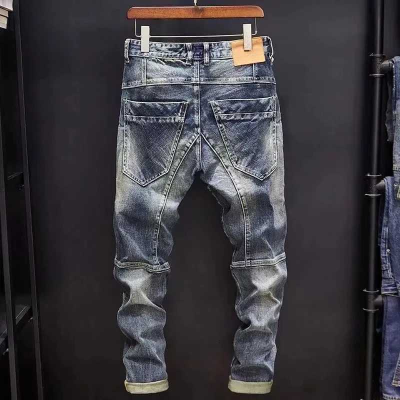 Spring and Autumn New Fashion Trend Retro Solid Color Elastic Small Legs Mens Casual Relaxed Comfortable Breathable Jeans X250812