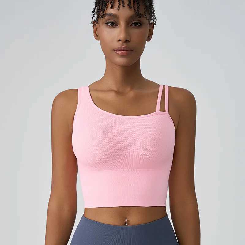 Womens Summer Shockproof Bra Beautiful Back and Sports Anti Sagging Running External Wear Training Fitness Tank Top Bra Z250812