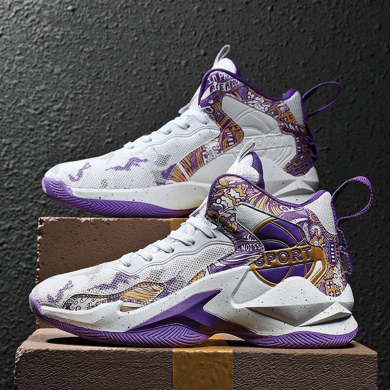 Free shipping Graffiti Mesh Breathable Basketball for Men and Women Trendy Outdoor Cement Court Sports Practical Competition Shoes