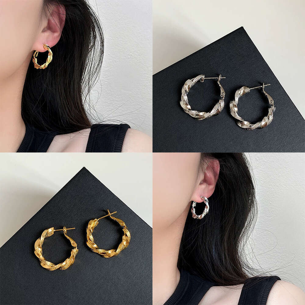 French Fashion Simple High-End Mobius Strip Personality Earrings Light Niche Temperament Versatile Ear Jewelry