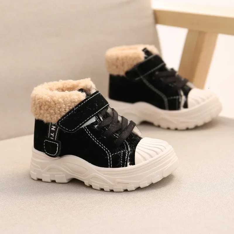 2021 Children Warm Boots Winter New Boys Thickened Velvet Cotton Shoes Girls Waterproof Short Boots Baby Cotton Boots XJ250812
