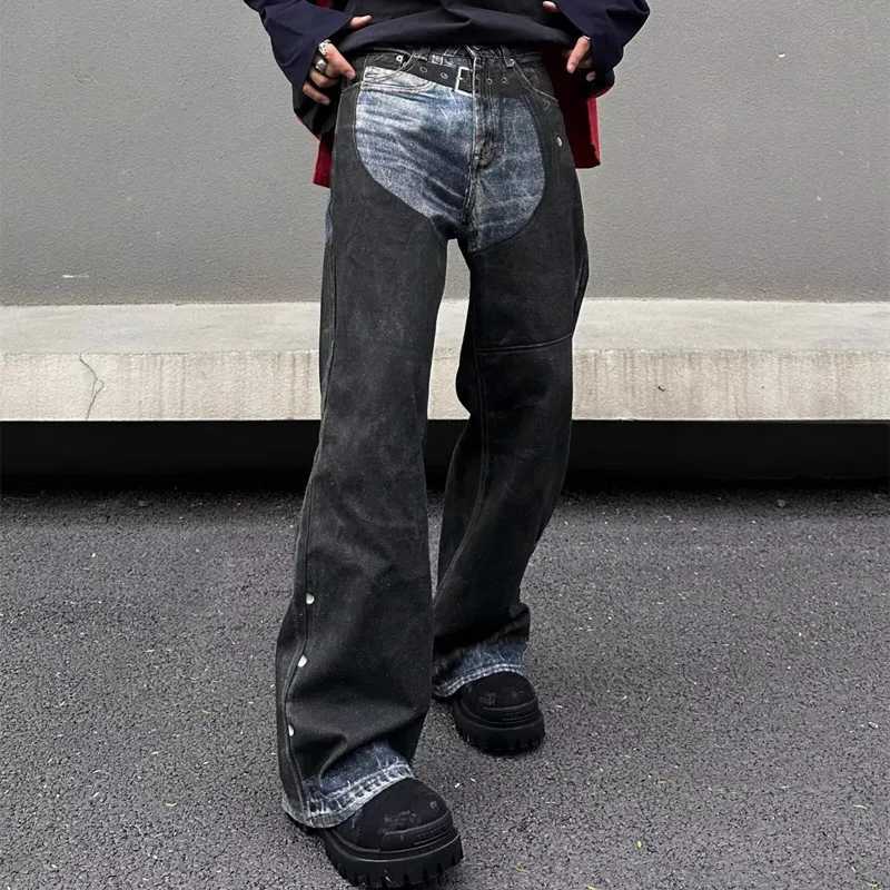 2024 Cyber Y2K Streetwear 3D Graffiti Print Baggy Jeans Pants For Men 90S Vintage Clothes Straight Luxury Denim Trousers X250812