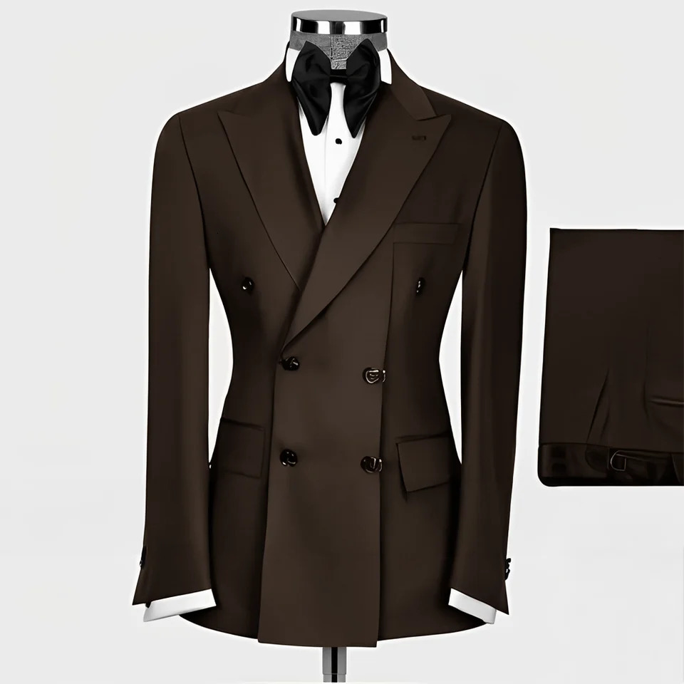 Formal Mens Suit 2-piece Lapel Blazer Groom Wedding Tuxedo Classic Slim Fit Outfit Tailor-made Tuxedo for Male 250717