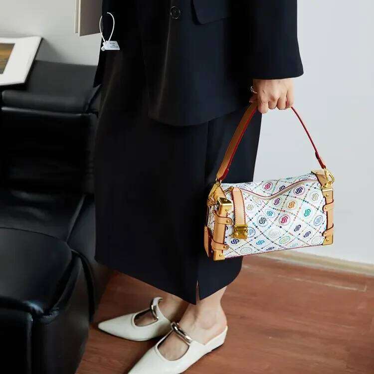 Hot Selling Leather Shoulder Purse Secure Zipper Tote Casual Work Travel Handbag