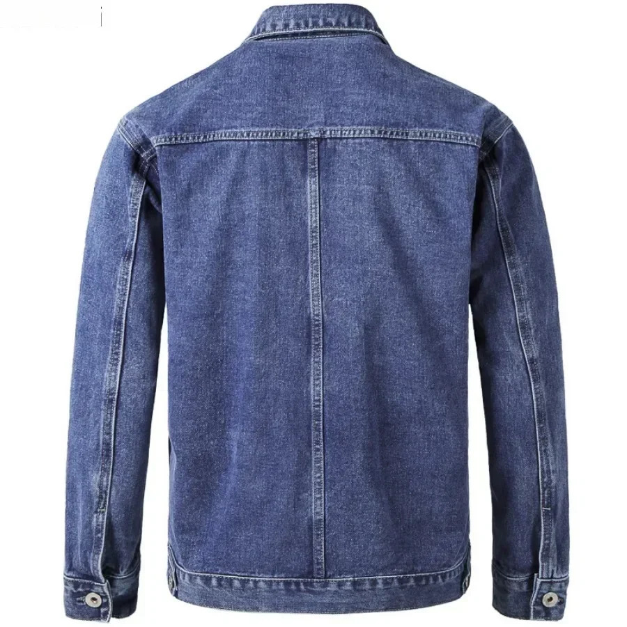 Spring Autumn Mens Denim Coats Multi-pocket Loose Single-breasted Cardigan Fashion Casual Cargo Jackets Men Jeans Jacket 250811
