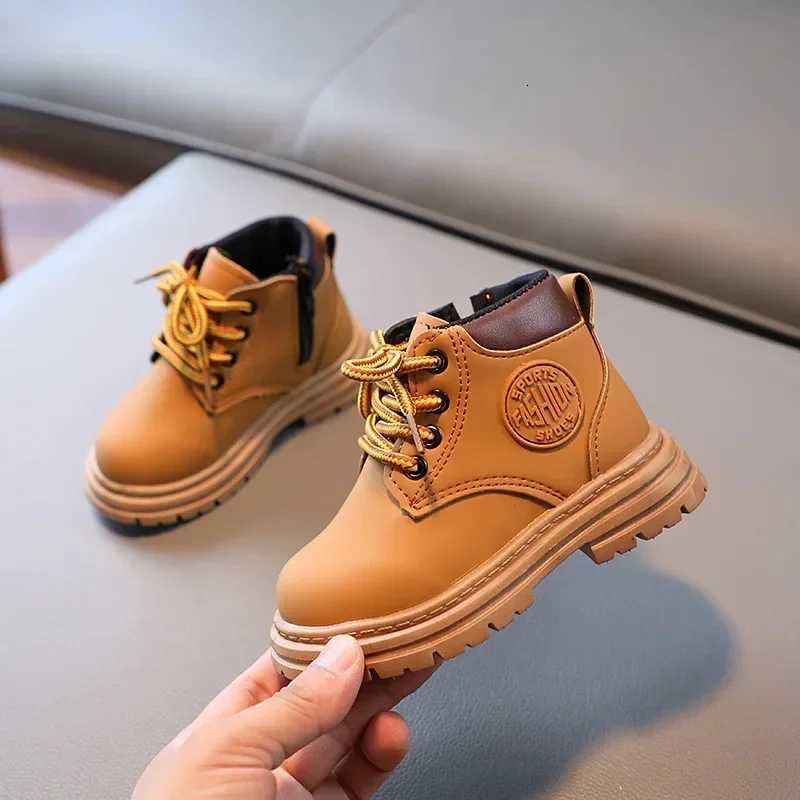 Girls PU Leather Boots Kids Ankle Boots For Boys Children Soft Sole Boots Non-slip Outdoor Shoes Fashion Toddler Kids Short Boot XJ250812