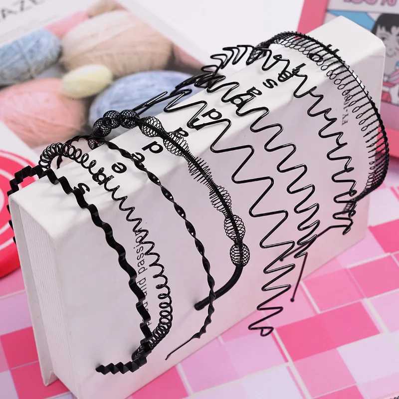 1 Pcs 2022 Fashion Wave Mens Wen Unisex Black Wavy Hair Hoop Band Sport Hairband Hair Accessories X250812