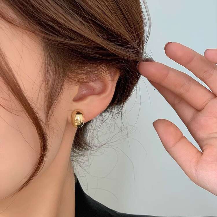 High-end Metal for Women 2025 New Style Unique Niche Design Stud Elegant Korean Earrings