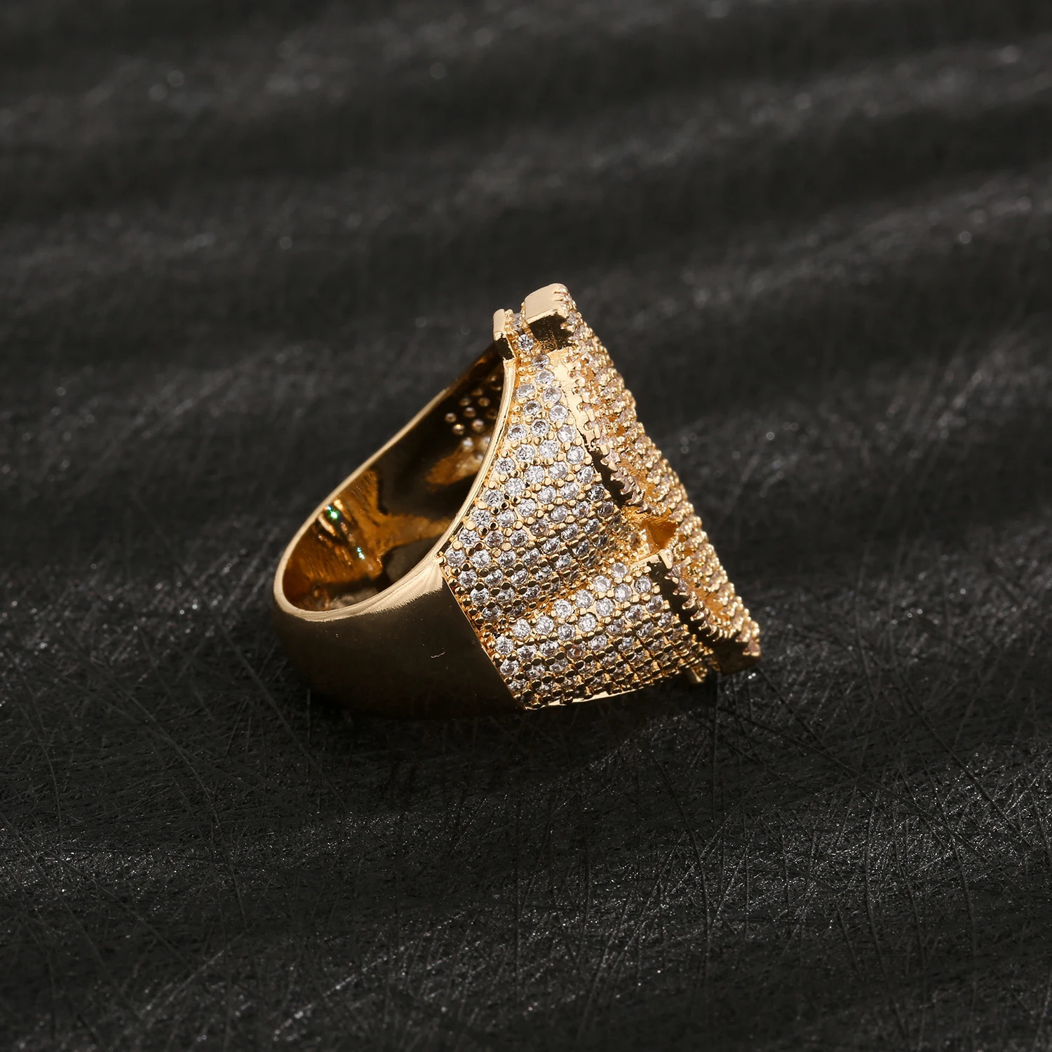 Dollar ring 8/9/10 to attract wealth prosperity work decorative jewelry hip-hop men and women rings 250812