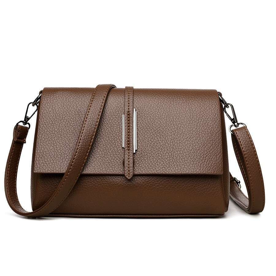 Soft Leather Casual Shoulder Spring Summer New Niche Design Crossbody Large Capacity Fashion Simple Small Square Bag