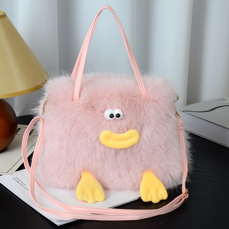 2025 Autumn bag New women s Women s Shoulder Bag New Personalized Popular Sausage Mouth Plush Bag Furry Shoulder Bag Autumn New Designer Bag Women s H