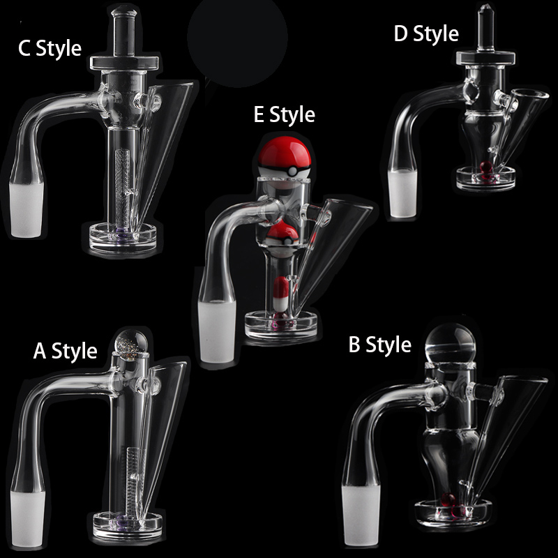 newest Full Weld Beveled Edge Vortex Slider Terp Slurper Quartz Banger Set 10mm 14mm male Naill for Smoking Bong Rigs Water Pipes