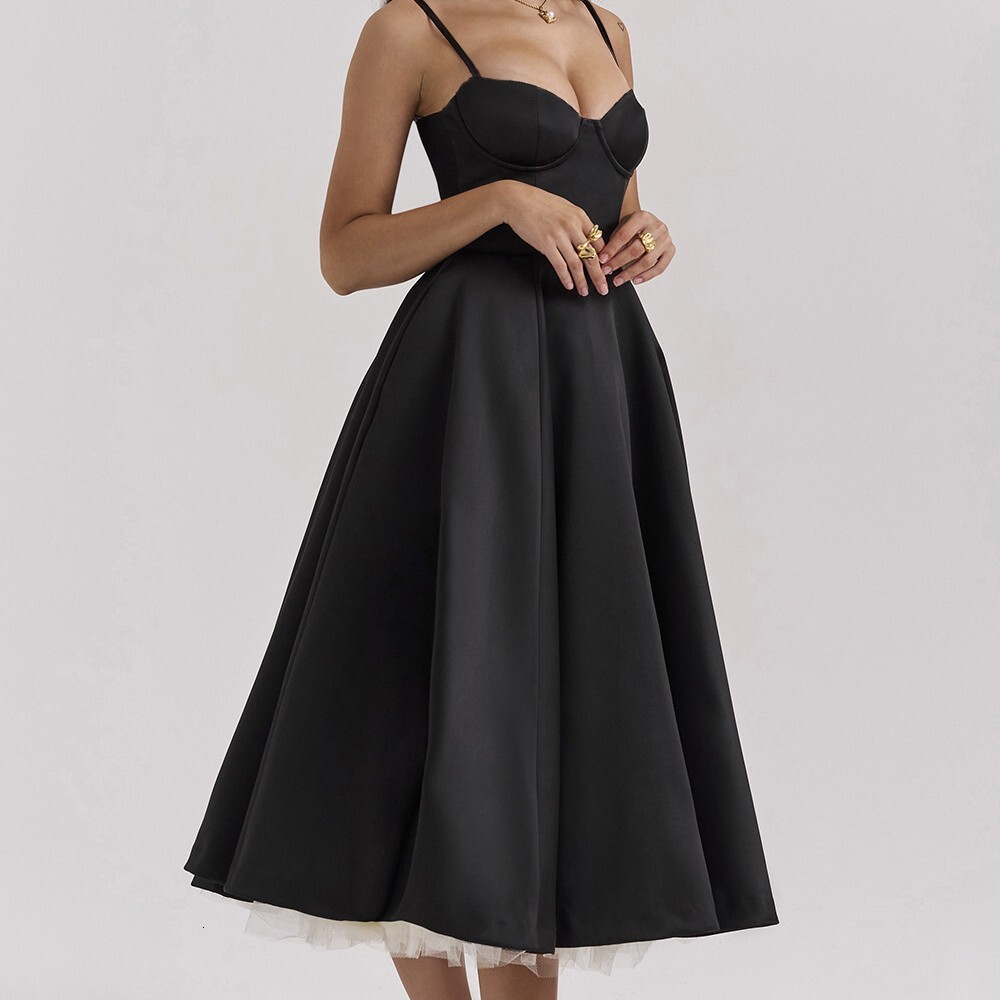 2025 Summer New European and American High end Style Off Shoulder Dress French Mesh Large Bottom Double layer Off Shoulder Dress fashion New Designer