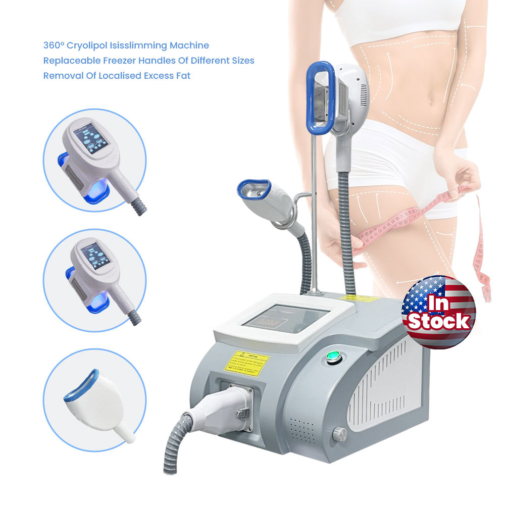 Cryotherapy Cellulite Reduction Slimming Criolipolisis Cryolipolysis Fat Freezing Machine with 3 Cryo Handle for Weight Loss and Double Chin Removal