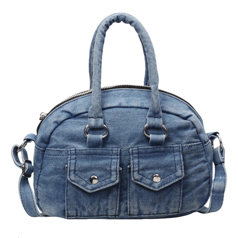 2025 new denim fashion large capacity outdoor commuting handbag designer crossbody bag