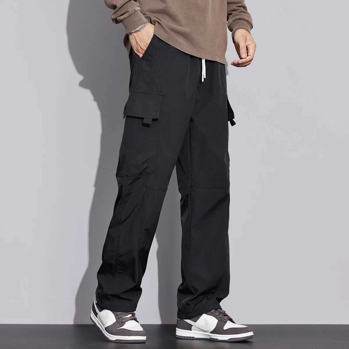New in Tall Men Cargo Pants Elastic Waist Extra Long Length 115cm Male Waterproof Trousers Lengthened Slim Thin Leg 190cm 200 cm X250812