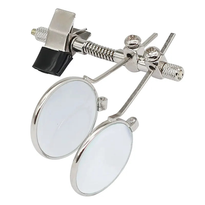 Clip Magnifier for Watch Repair Double Lenses Magnifying Glass 10X Mini Monocular Rotable Lens Stainless Steel Frame 250804