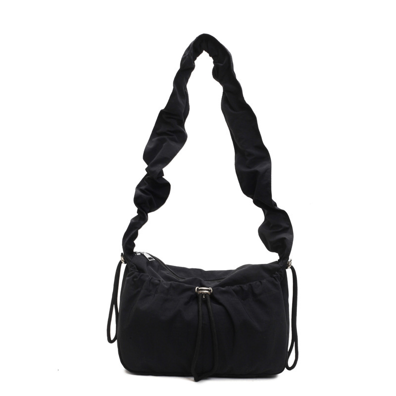 New Trendy Fashion Pleated Women's Shoulder Crossbody Simple Casual Underarm Bag Versatile