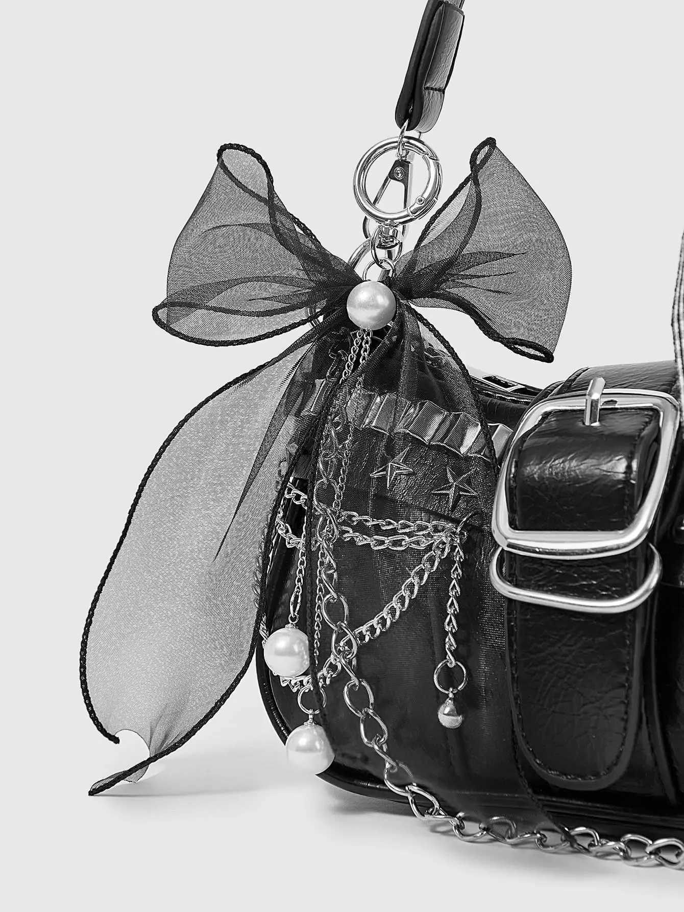 Lightweight PU Leather Shoulder Bag with Chain Strap Womens Casual Underarm Purse for Commuting and Social Gatherings Z250812