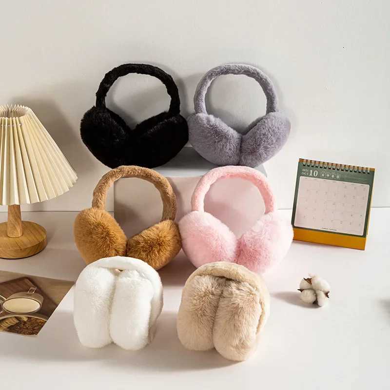 Foldable Plush Earmuffs Fashion Outdoor Cold Protection Earmuff for Women and Men Faux Fur Ear-Muffs Earflaps Soft Winter Warm Ear Cover XJ250812