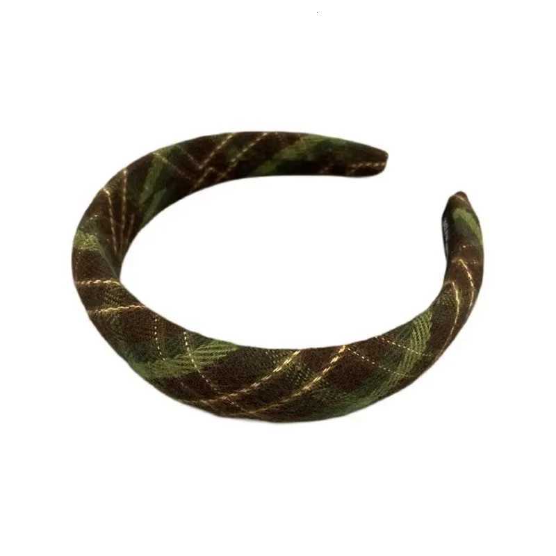 Fabric Plaid Band for Women Elegant Temperament Wide Sponge Band Fashion Girl Face Washing Band X250812