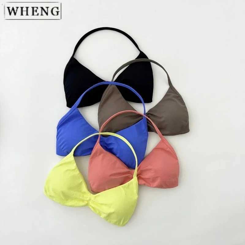 2025 Strappy Sports Bra Seamless Women Suspender Padded Halter Gym Design Sense Top Bra Fitness Scratch Workout Vest Z250812