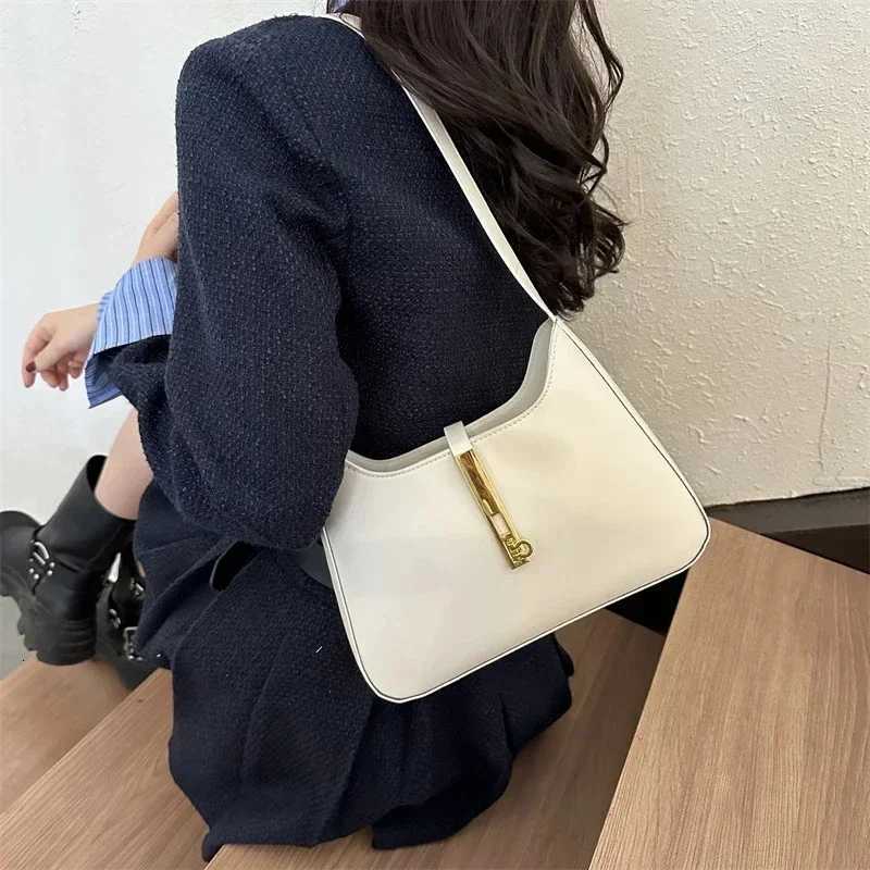 PU Leather Shoulder Bag for Women Casual Solid Color Design Handbags Purse 2024 Fashion Shopper Clutch Womens Bags Z250812