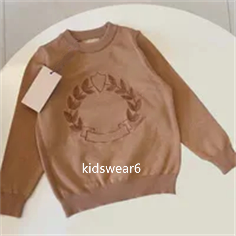 Kids Designer Clothes Children's Sweaters Kids Coat Suitable for boys and girls. Fall/Winter Style. Children's Warm Letter-Printed Pullover Sweater size90-150 A06