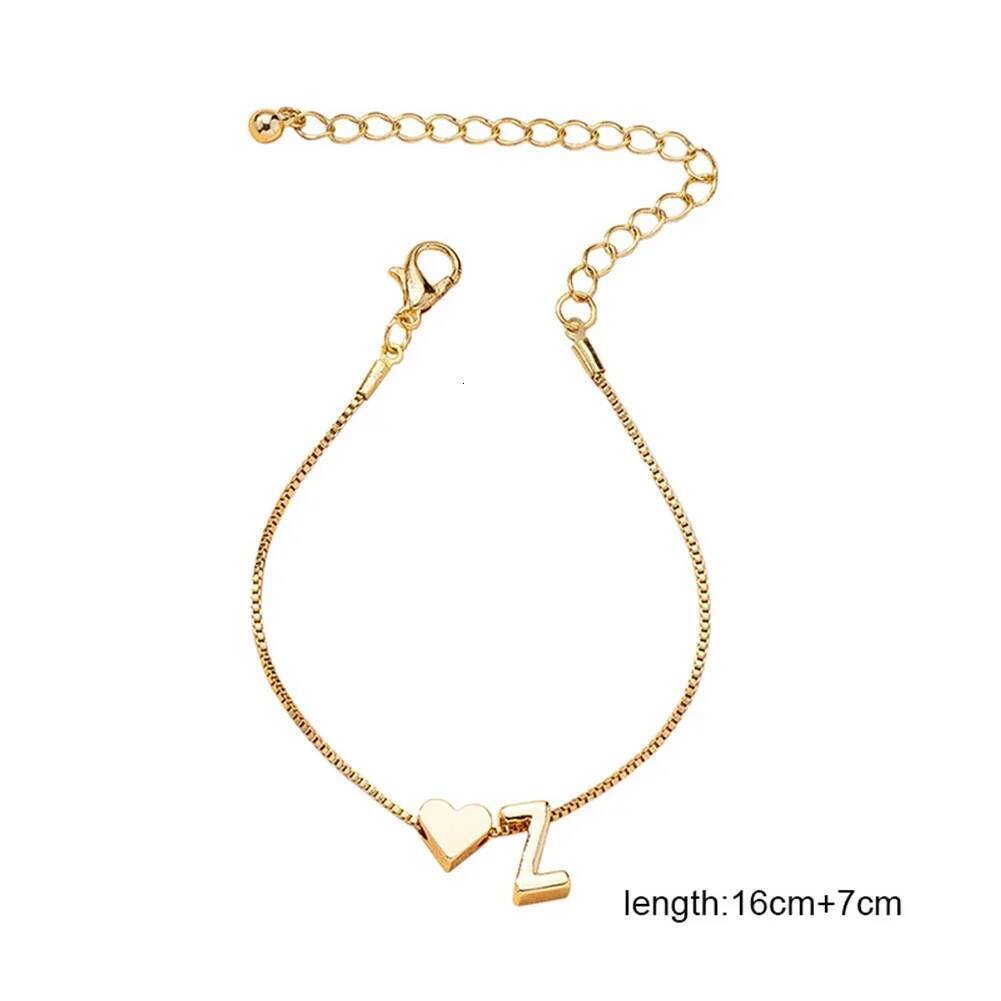 Simple Fashion Love Retro Adjustable Alloy Letter Bracelet Women Hand Jewelry Accessory