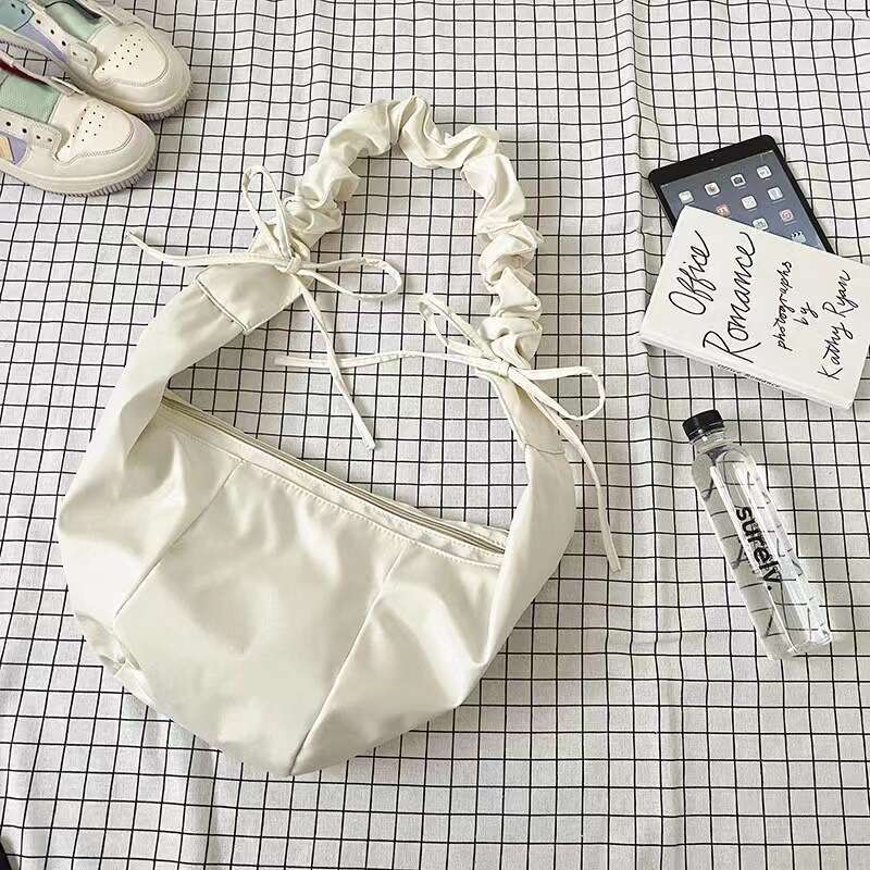 Spring And Summer New Women's Shoulder Crossbody Bag Oxford Cloth Wrinkled Simple Lightweight B5