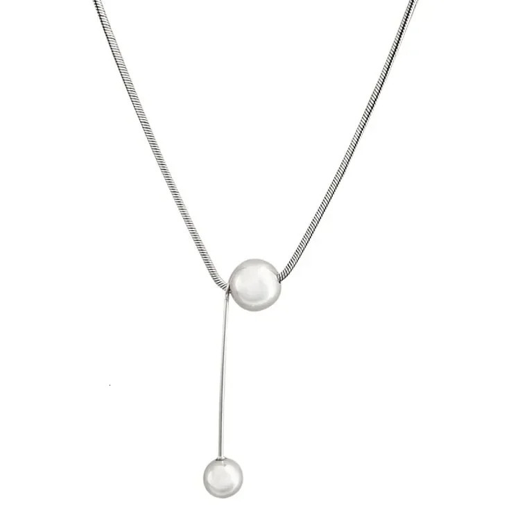 Womens Stainless Steel Choker Necklace Chain with Balls Elegant Gift for Men 250807