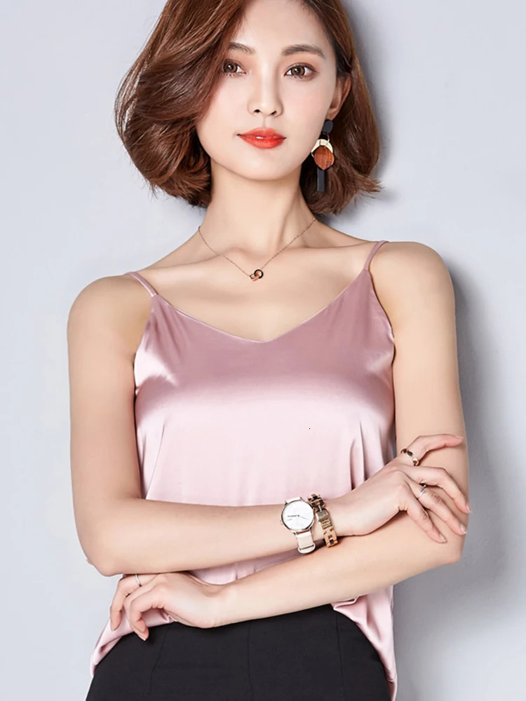 2025 Summer Sexy Satin Silk Tank Tops Female Strap Basic Spaghetti Top Sleeveless Camisole Camis Vest Green Red 250804