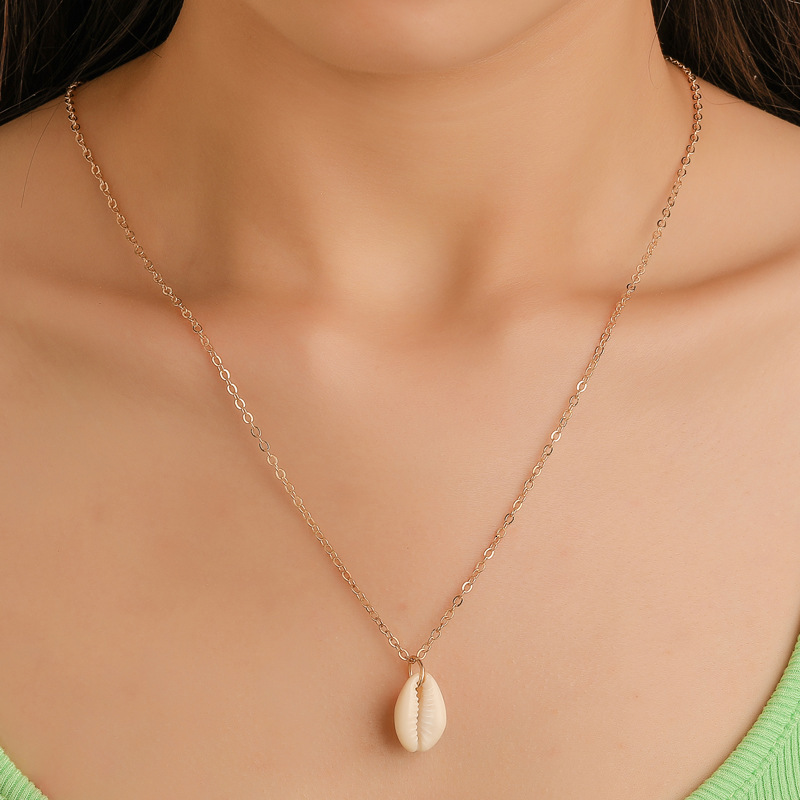 Ethnic Natural Shell Necklace Simple Ocean Style Beach Fashion Collarbone Chain