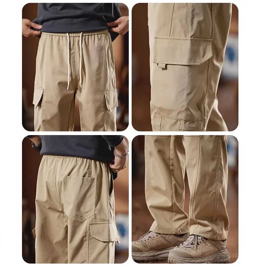 New in Tall Men Cargo Pants Elastic Waist Extra Long Length 115cm Male Waterproof Trousers Lengthened Slim Thin Leg 190cm 200 cm X250812