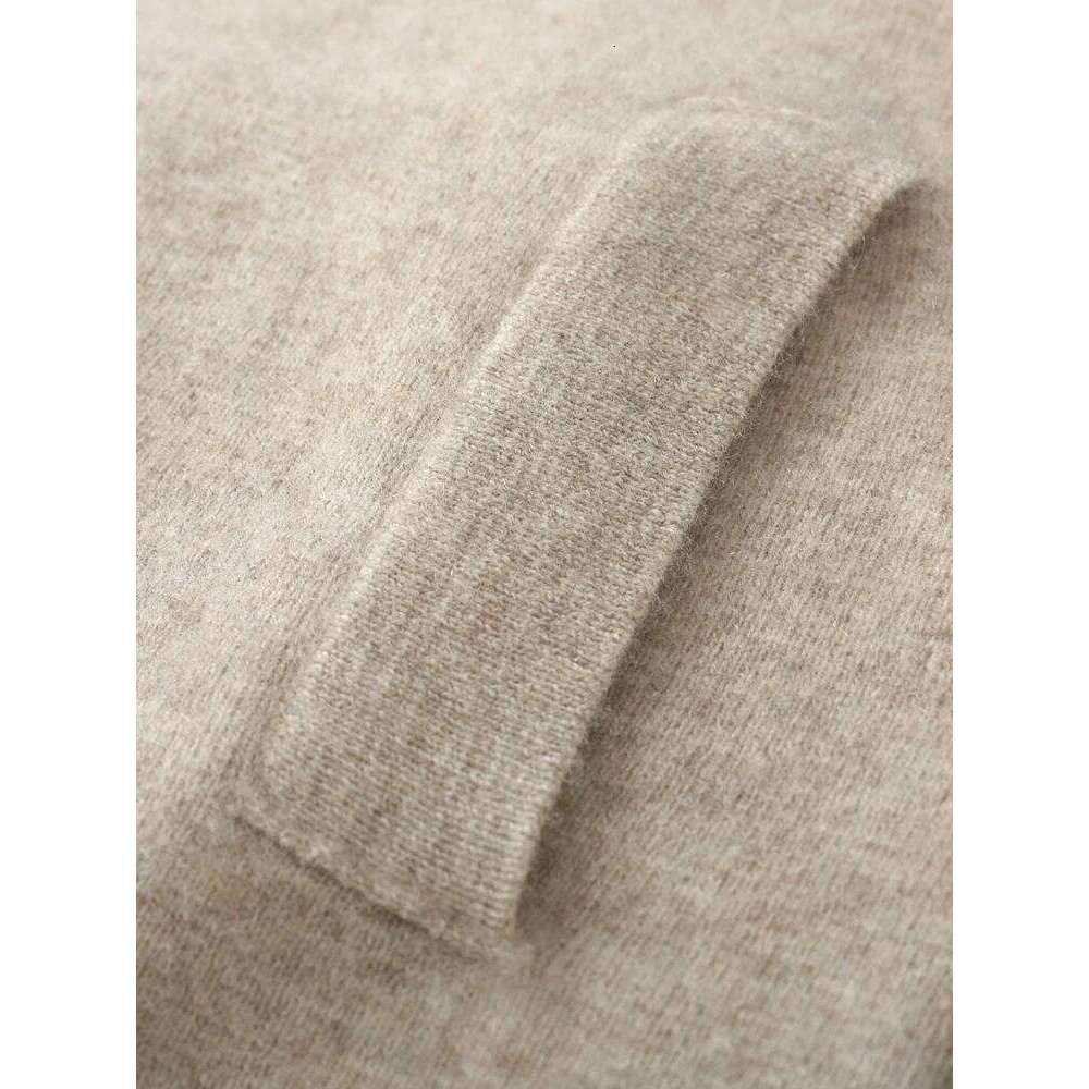 Men's Thick Sweater 100% Merino Wool Knitwear Cardigan Cashmere Buttons Coat Autumn Winter Mock Neck Pockets Casual Clothing Top 250812