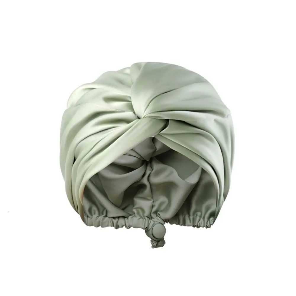 Double-layer Satin Sleep Cap Soft Elastic Adjustable Silky Satin Bonnet Curly Hair Headwear Hair Cap Sleeping XJ250812