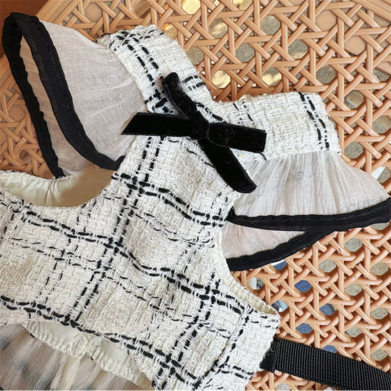 Luxury Harness Puppy Dog Leash Collar Set Pet Outside Walking Vest Dress Cat Animal Accessories Designer Outdoor Walk Vest