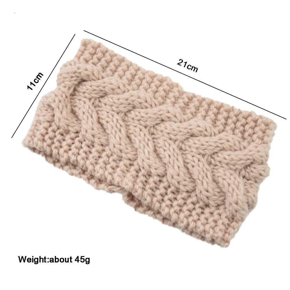 Donarsei Winter Warm Twist Knitted Band For Women Handmade Solid Color Elastic Turban Bandage Hair Accessory X250812