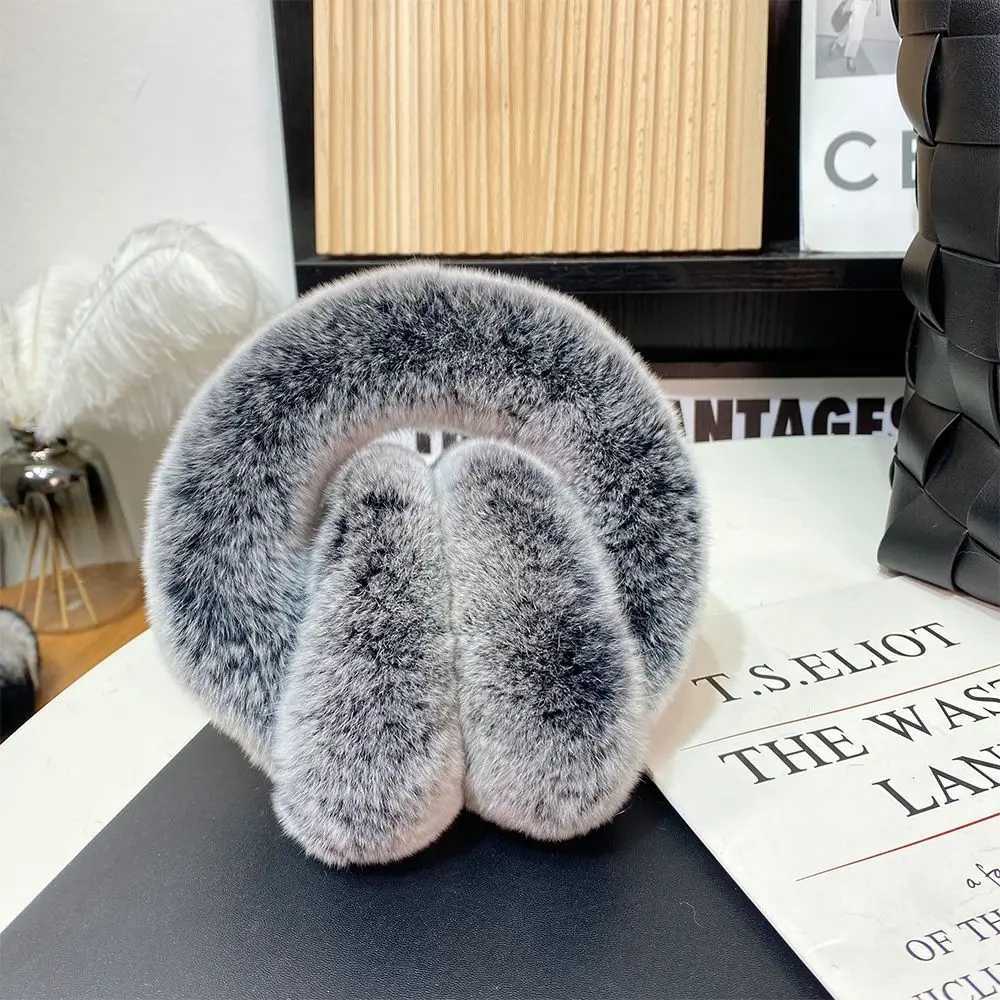 100% Natural Rex Rabbit Fur Earmuffs for Women Winter Earwarmers Arm Russian Fur Ear Muffs Ear Covers for Cold Weather Children Cover XJ250812