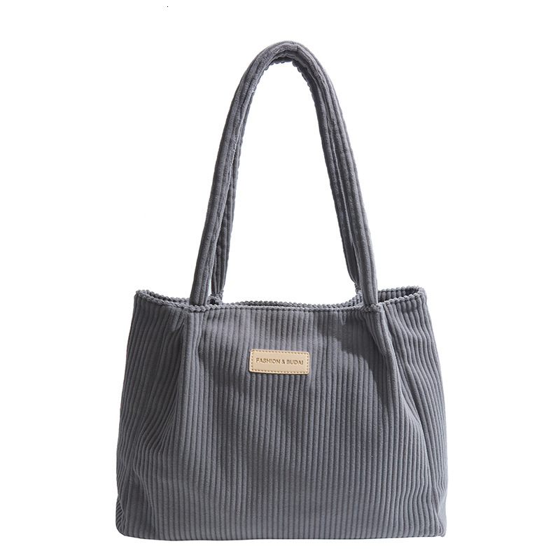 Korean Style Lazy Handbag New Corduroy Single Shoulder Underarm for College Students Large Capacity Commuter Bag