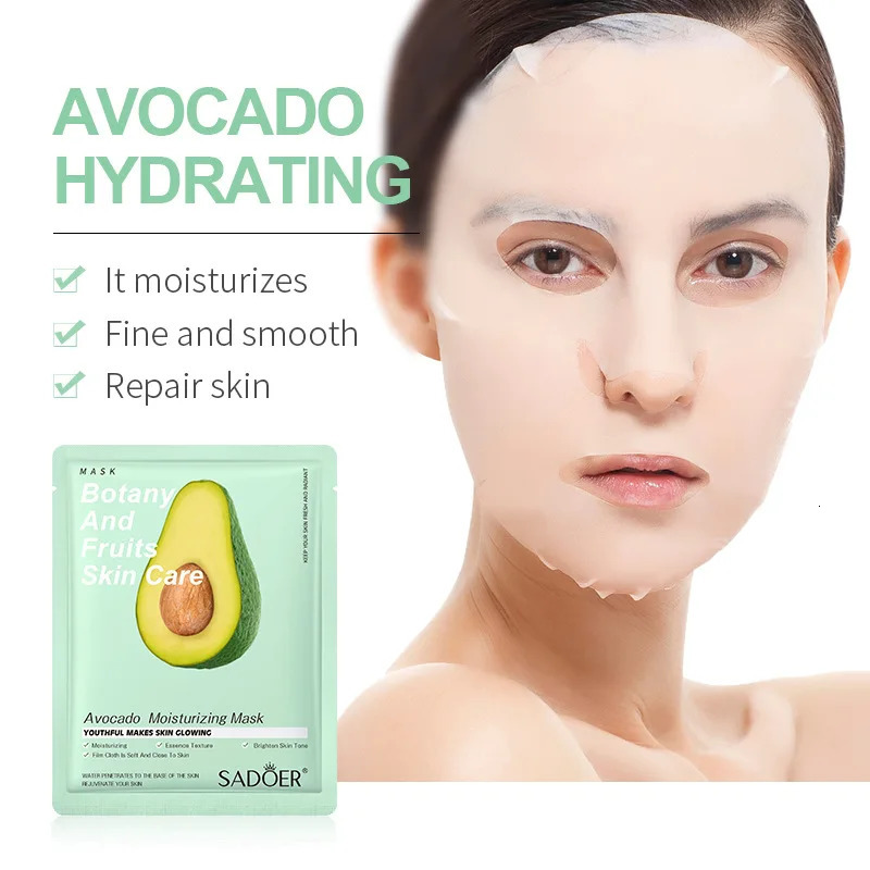 8pcs SADOER Fruits Face Mask Beauty Facial skincare Masks Moisturizing Firming Hydrating Facial Mask Face Care Korean Cosmetics 250807